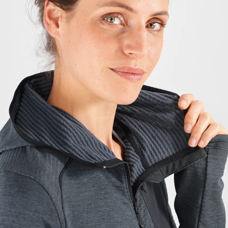 Black Salomon Essential Lightwarm Hooded Women's Jackets | PH 14975K